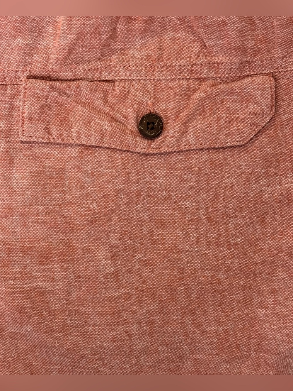 Patagonia Baggies Naturals Shorts XXL Chambray Quartz Coral Organic Cotton Hemp - Picture 4 of 10